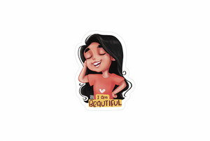 I am beautiful sticker