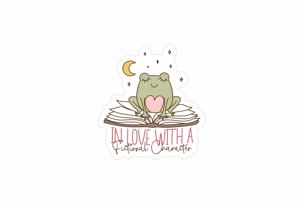 in love with a fictional character sticker